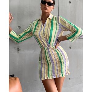 Zara NWOT Stripped Dress Large